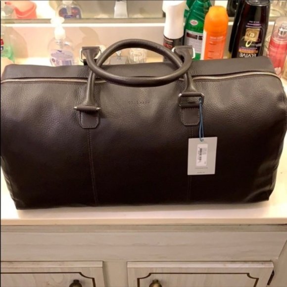 cole haan leather duffle